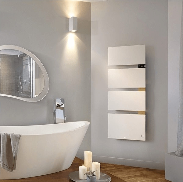 Thermor Symphonik 750+1000W mât à droite blanc/bois