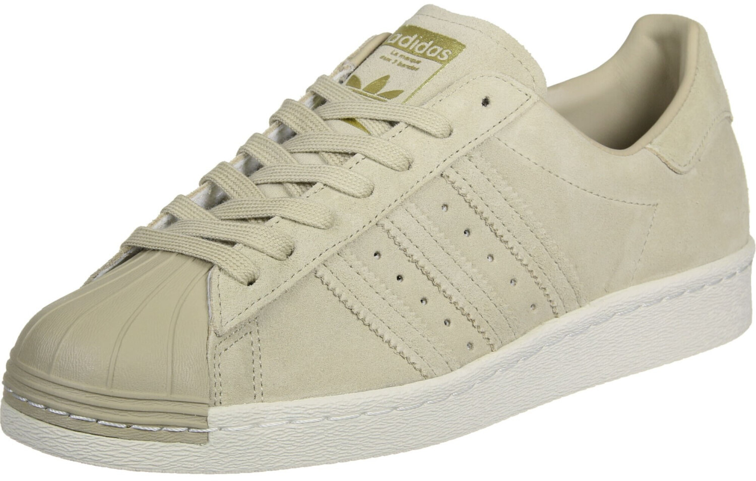 Adidas Superstar 80s linen khaki/linen khaki/gold metallic ...