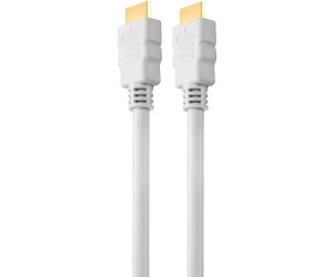 deleyCON Câble HDMI avec Ethernet blanc au meilleur prix sur