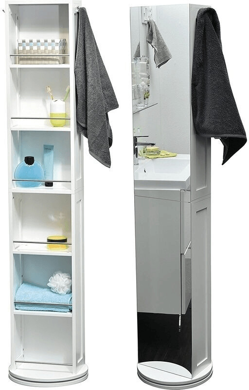 Tendance Colonne pivotante de salle de bain blanc
