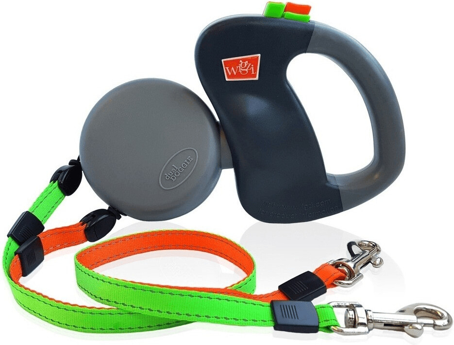 Wigzi Dual Retractable Leash grey