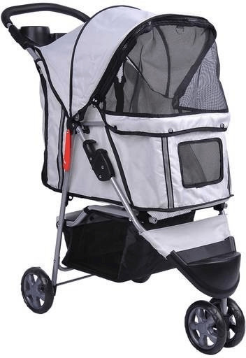Pawhut Dog Buggy Grey