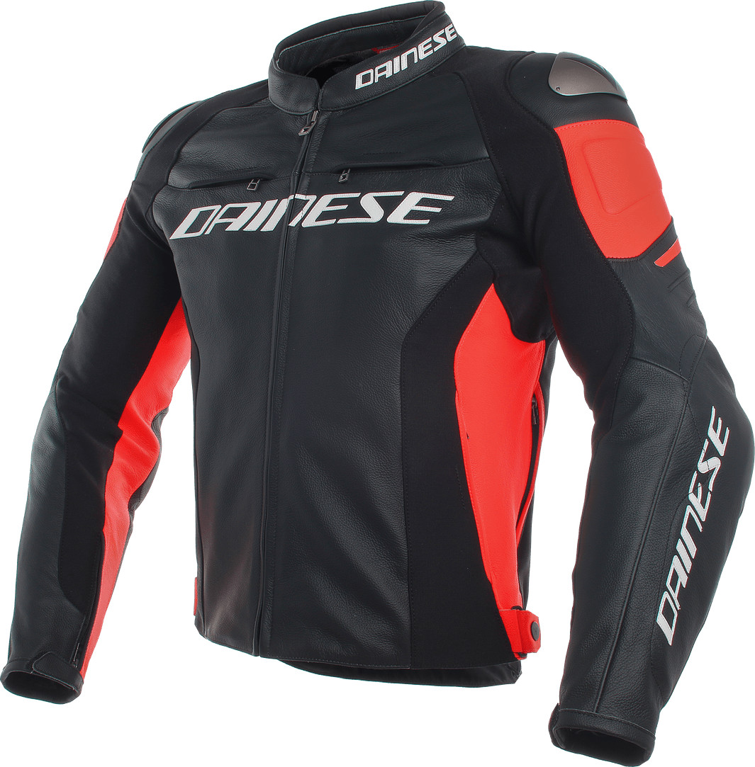 Dainese Blouson Racing 3 noir/rouge fluo