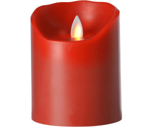 SOMPEX 35802 Flame LED Echtwachs Kerze rot 8x23cm 