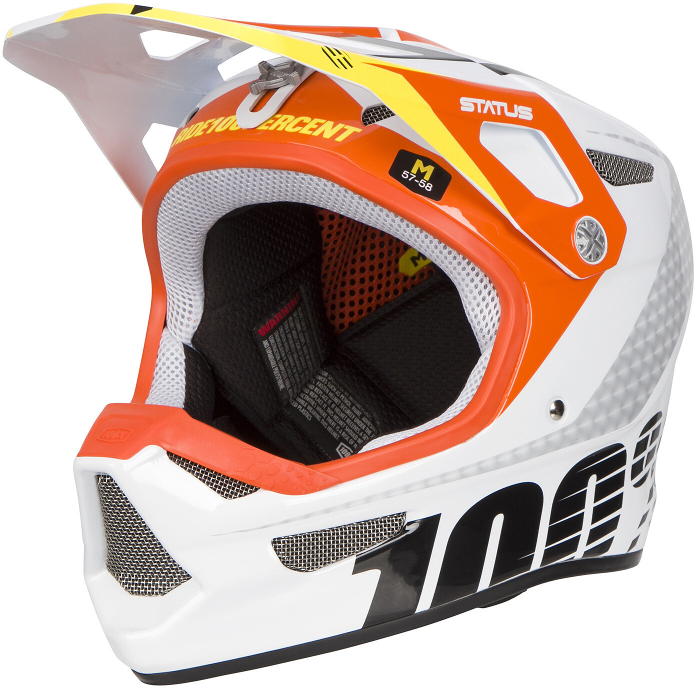 100% Status blanc-orange