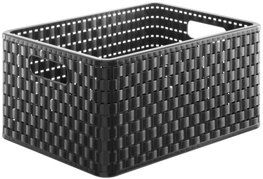 Rotho Storage Basket  Country 18 l Black