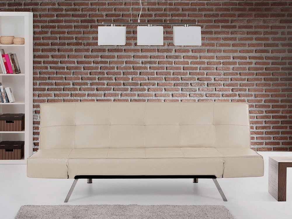 Beliani Canapé convertible Bristol beige