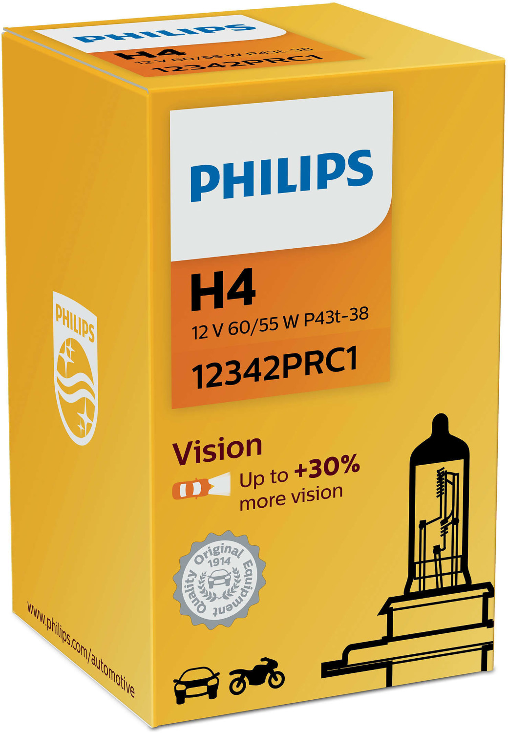 Philips H4 Vision (12342PRC1) ab 2,13 €