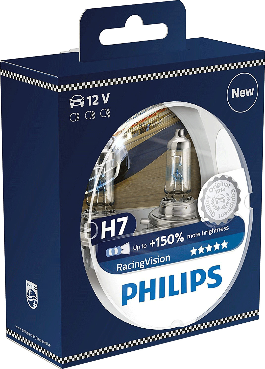150% helleres Licht Halogenlampe 1 x Philips H7 RacingVision bis zu 