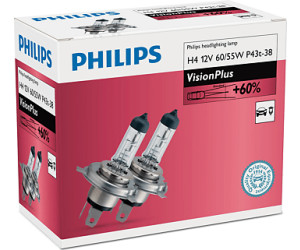 Philips H7 12V 55W Vision Plus +60% Set - 2 Stück