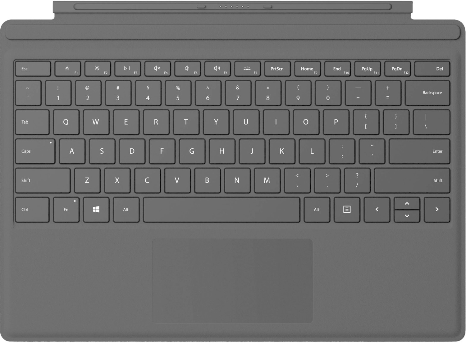 Microsoft Surface Pro 4 Type Cover avec empreintes digitales (noir)(ES)