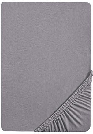 Biberna 77144 Jersey Stretch 140-160x200cm Silver