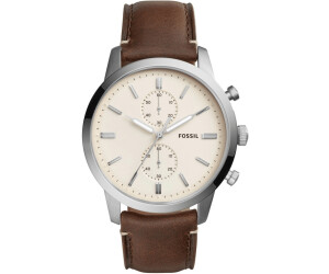 Montre townsman chronographe en cuir cheap marron de 44 mm