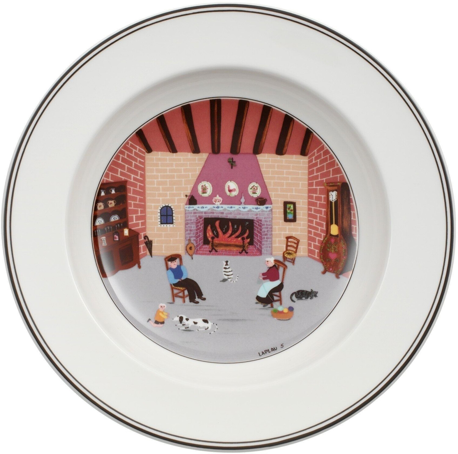 Villeroy & Boch Assiette à soupe Design Naif 21 cm cheminée
