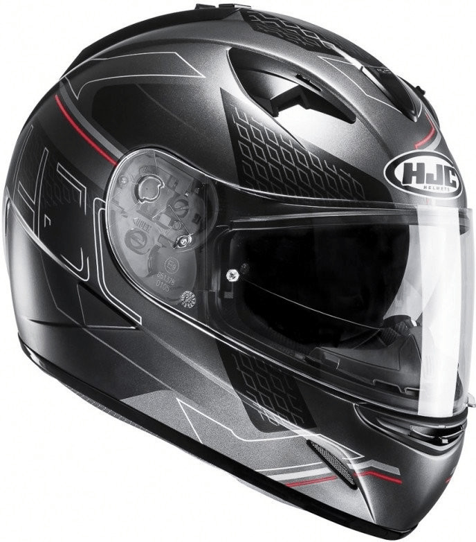 HJC TR-1 Cetus noir/argent/rouge MC1SF