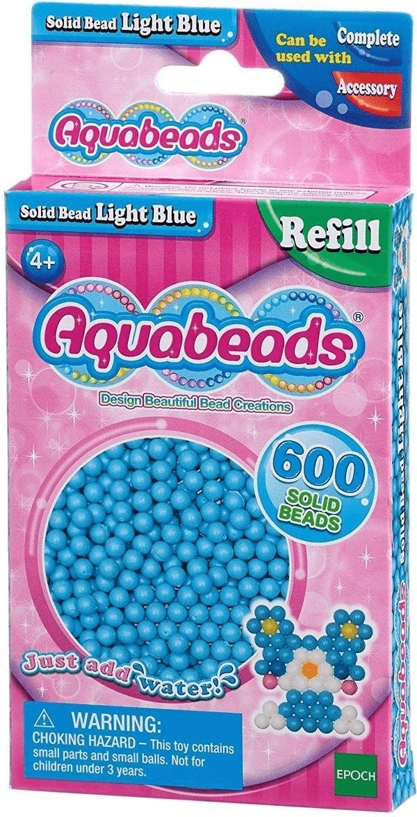 Aquabeads Recharge de 600 perles bleu clair