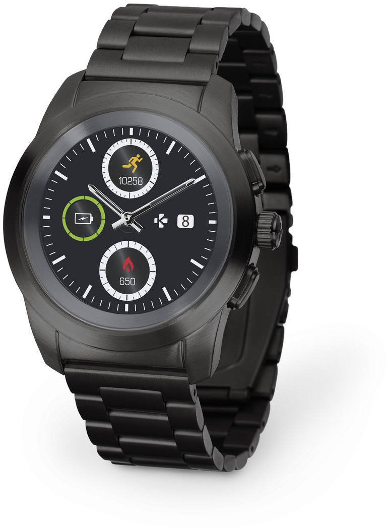 MyKronoz ZeTime Elite 44 mm noir bracelet maillon métal