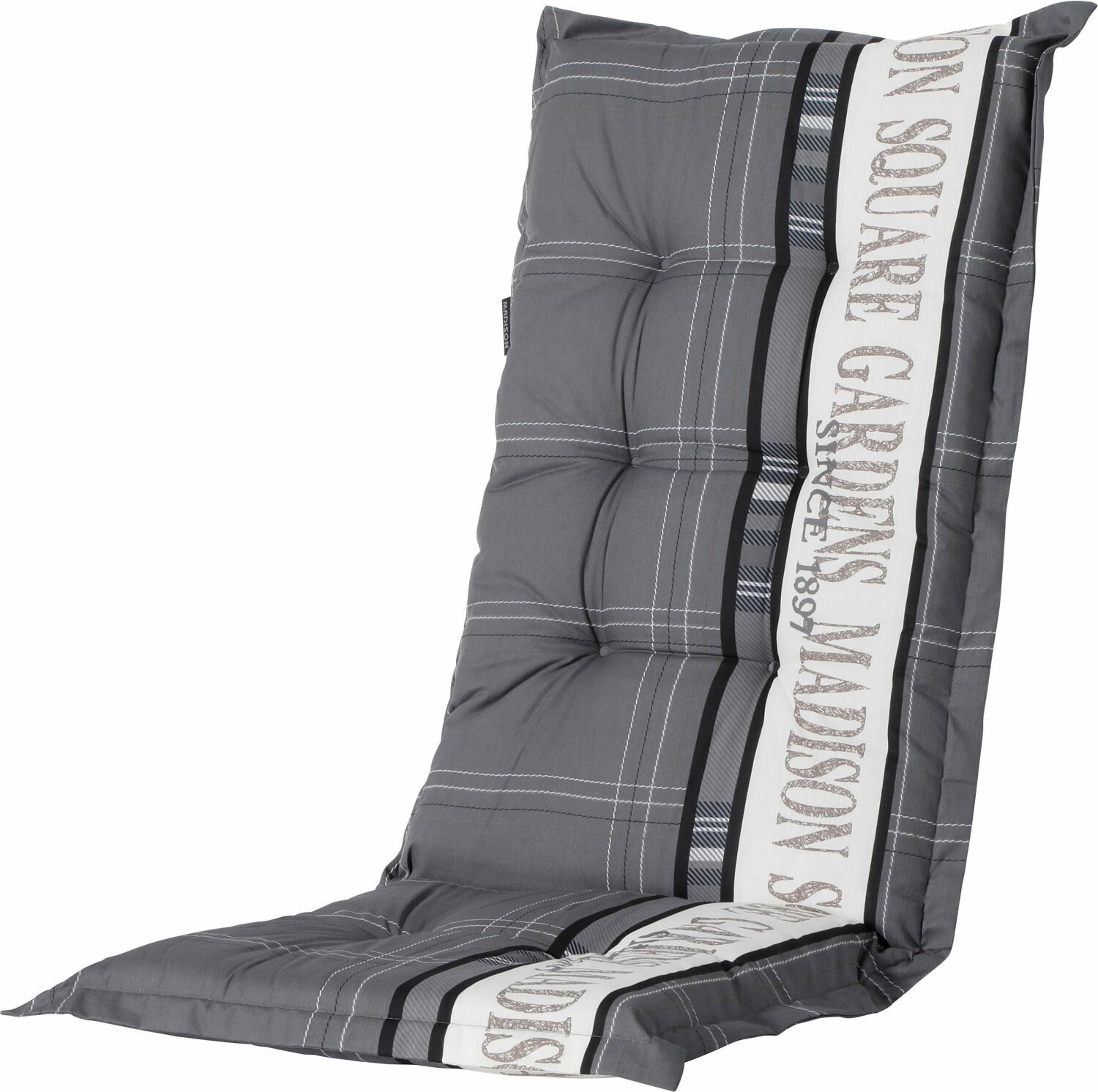 madison Coussin de chaise dossier haut gris