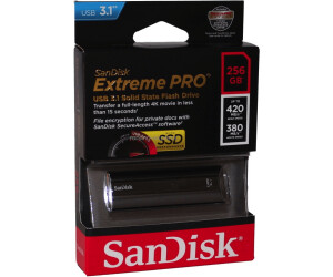 SanDisk Extreme Pro lecteur USB flash 256 Go USB Type-A 3.2 Gen 1 (3.1 Gen  1) Noir