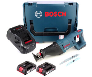 BOSCH 060164J00B GSA 18 V-LI - Cordless sabre saw 18V in case with 2 5Ah  batteries and charger, wood cutting depth 250 mm