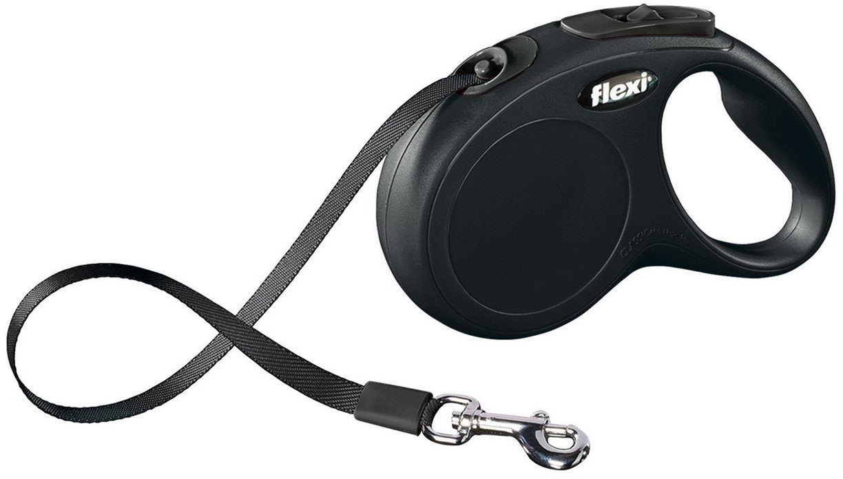 Flexi Laisse-sangle New Classic S 5 m noir