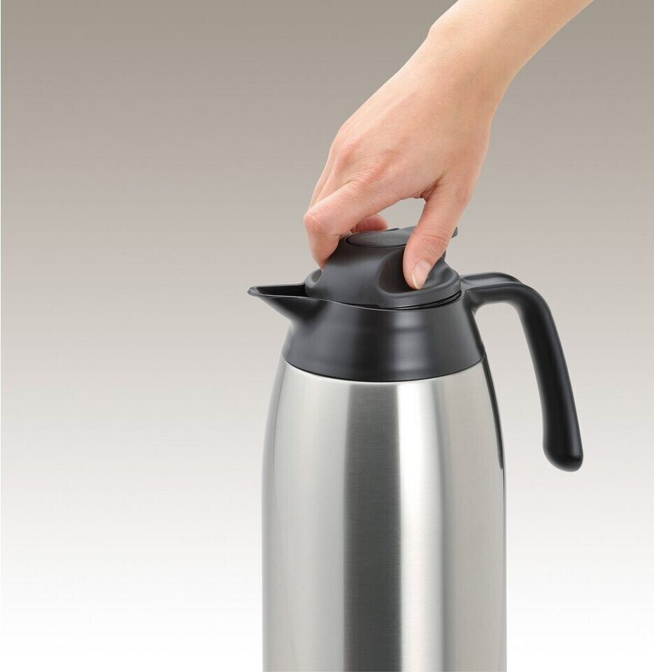 Vakuum-Thermosflasche - 1,5 l bis zu 16 Stunden Heißes Kaltgetränk Tee  Kaffee Wasser Suppe Edelstahl Silber unzerbrechlich Flaschengriff Getränke  für