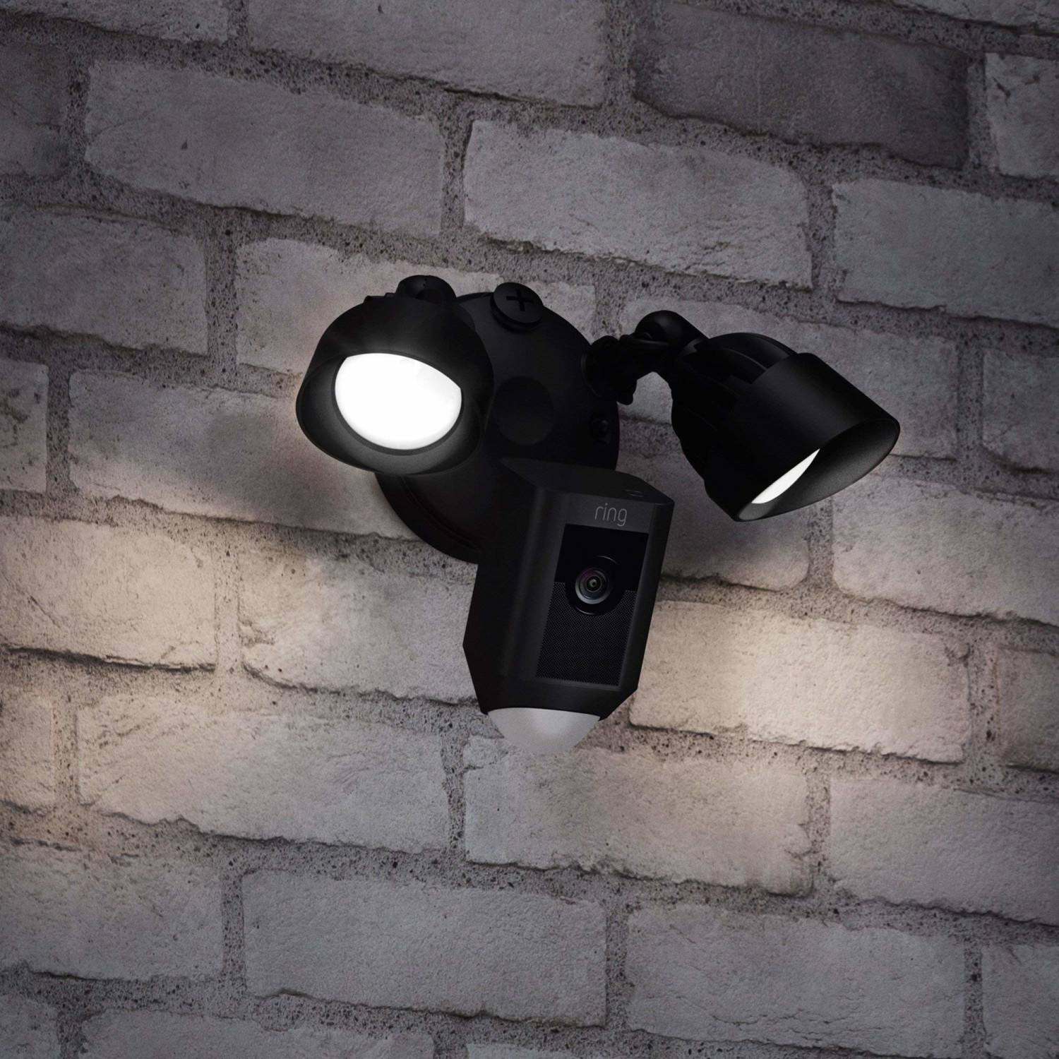 wired flood light with camera