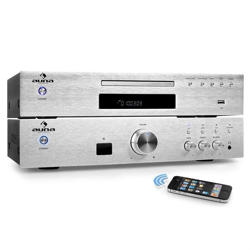 Auna AV2-CD508BT + AV2-CD509 (Elegance Tower Bluetooth) Argent