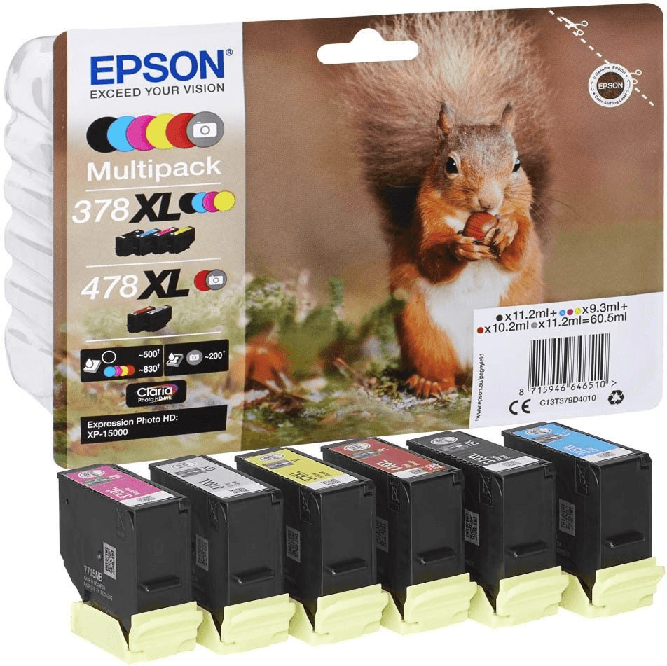 Epson 378XL/478XL Multipack 6 couleurs (C13T379D4010)