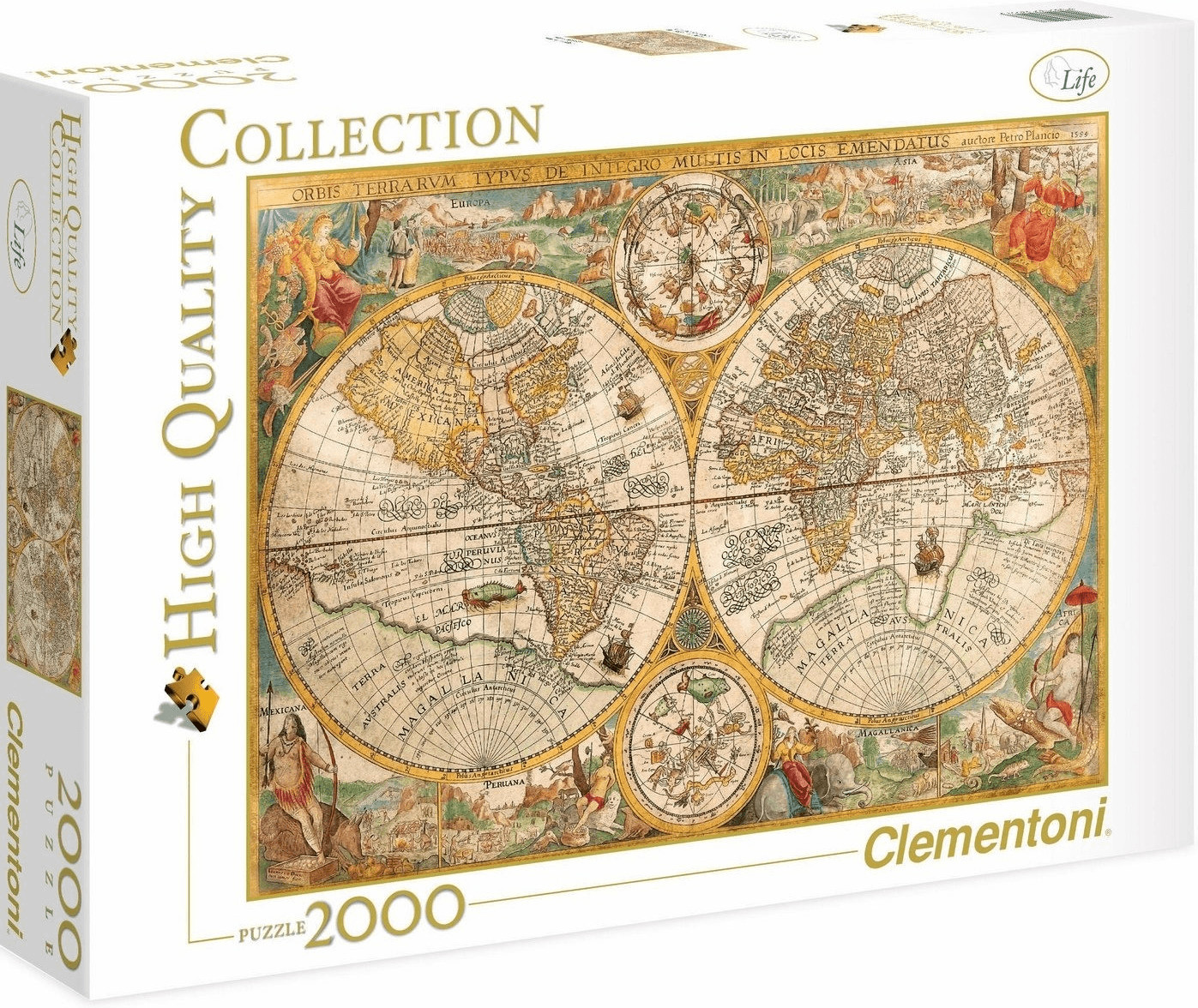Clementoni Vieille carte du monde (2000 pièces)