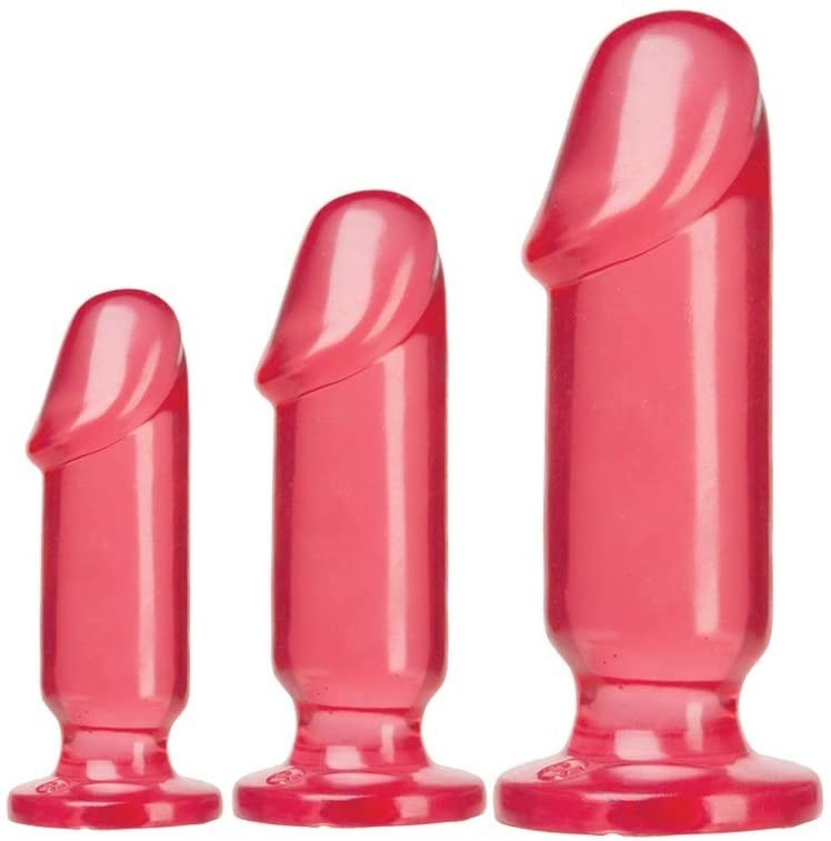 Doc Johnson Crystal Jellies Anal Kit d'initiation rose