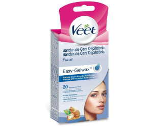 Eficacia Jajaja golondrina Veet Easy-Gelwax Bandas cera facial pieles sensibles desde 4,49 € | Compara  precios en idealo