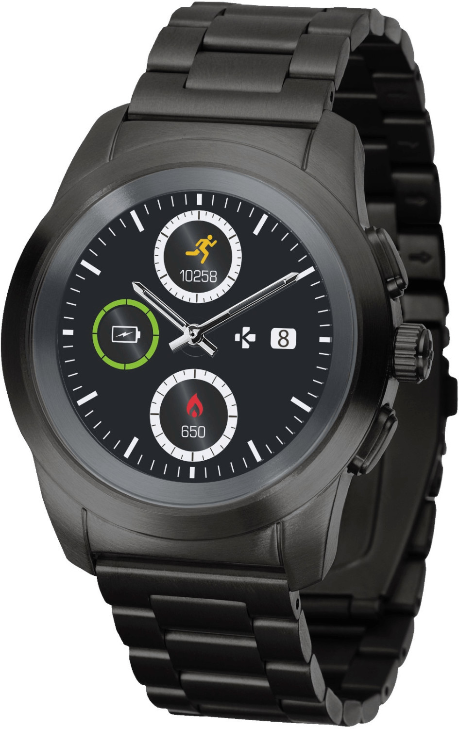 MyKronoz ZeTime Elite 39 mm noir bracelet maillon métal