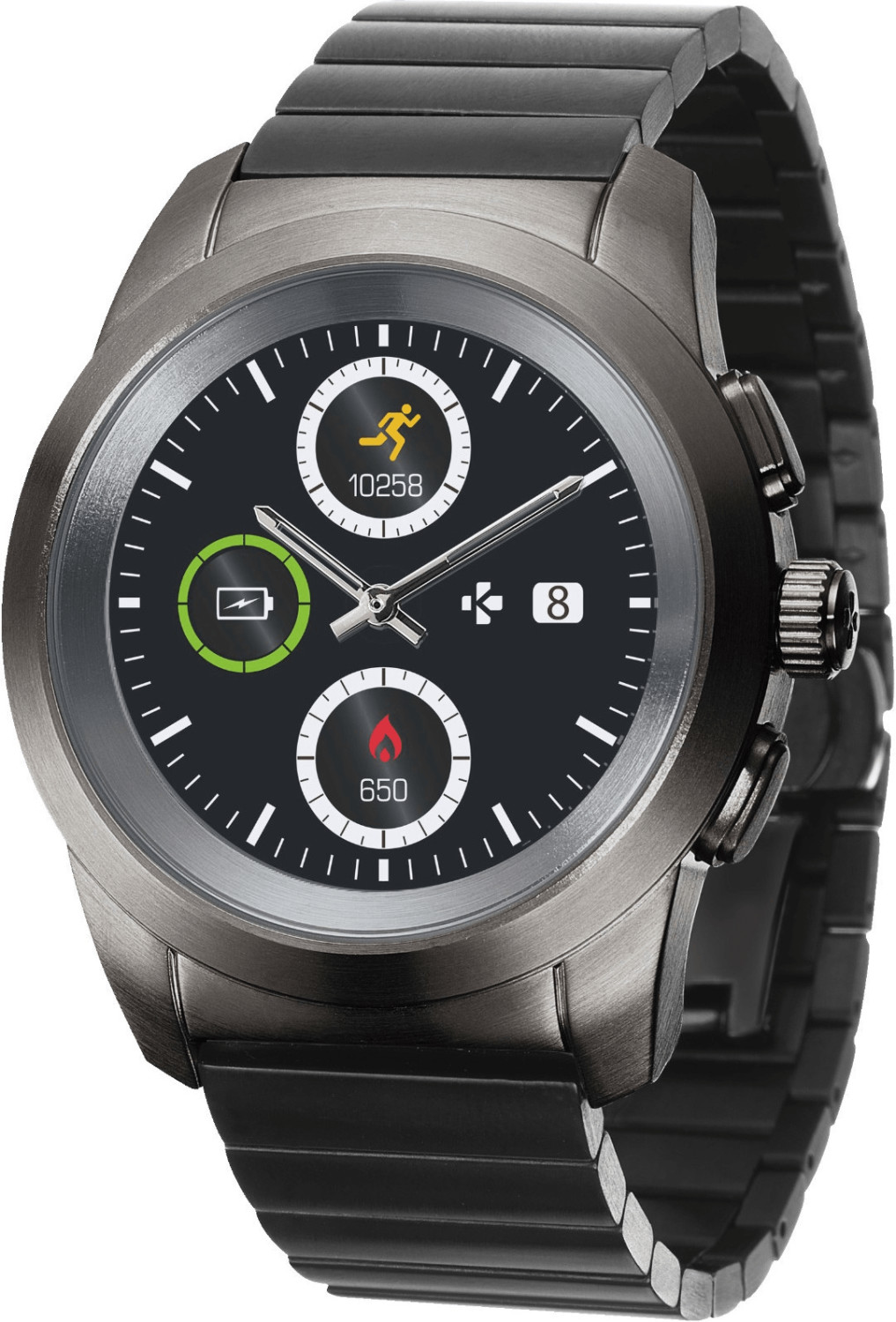 MyKronoz ZeTime Elite 39 mm titane bracelet maillon moderne
