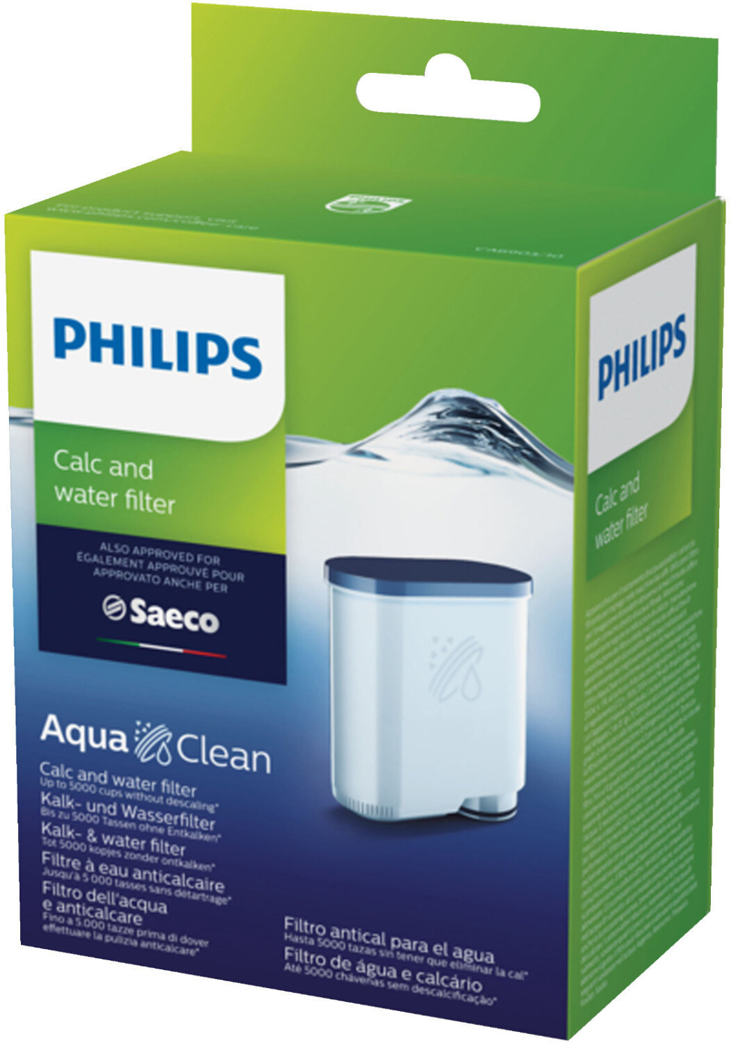 Philips CA6903/10 AquaClean vattenfilter för Saeco Philips automater  (8-pack) : : Hem & kök