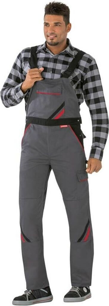 Planam Dungarees Highline schiefer/black/red