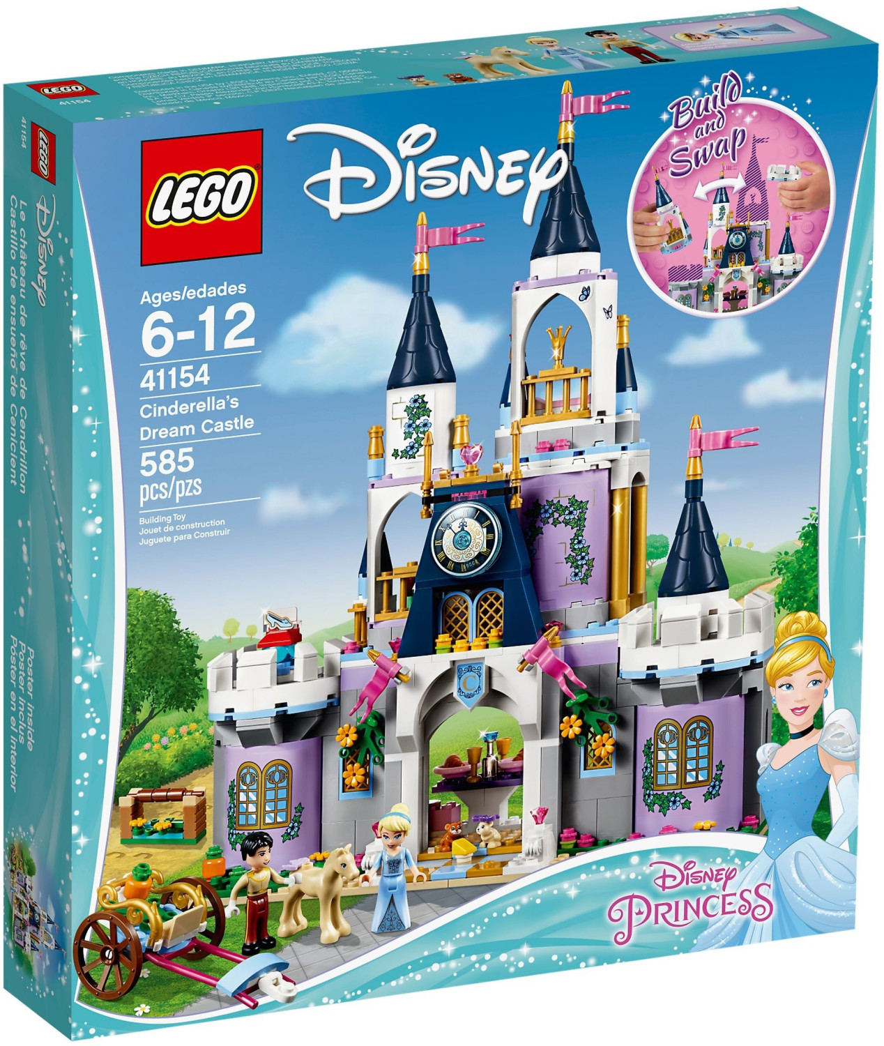 LEGO Disney Princess Castillo de Cenicienta y el Principe 43206