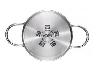 KOPF Fleischtopf Josie 20cm Edelstahl mit Glasdeckel Induktion Kochtopf