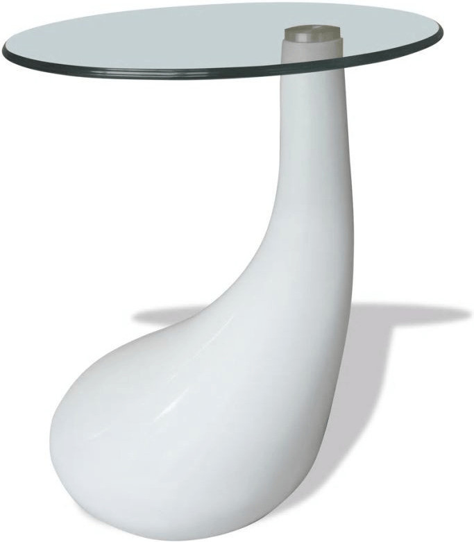 VidaXL Side table glass white