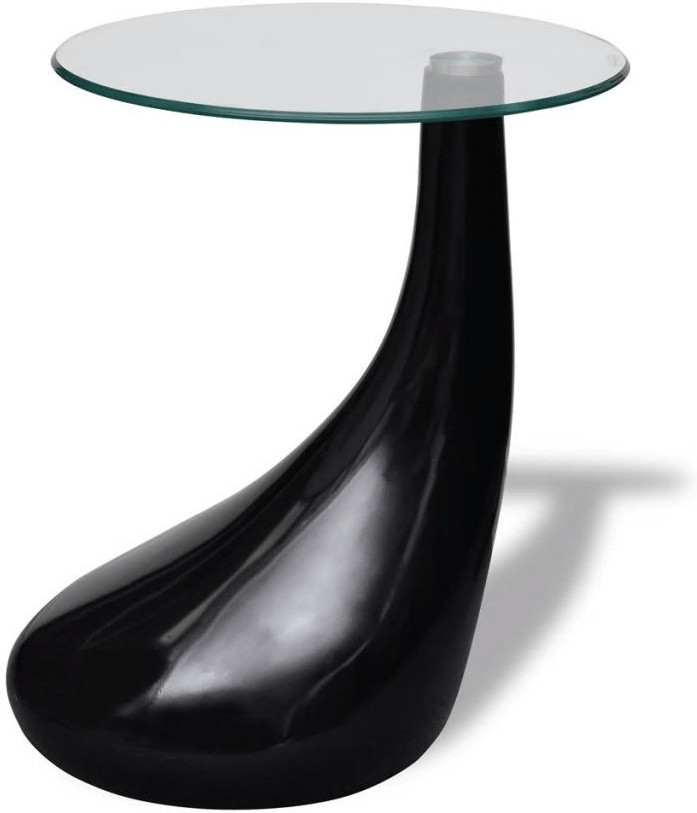 VidaXL Side table glass black