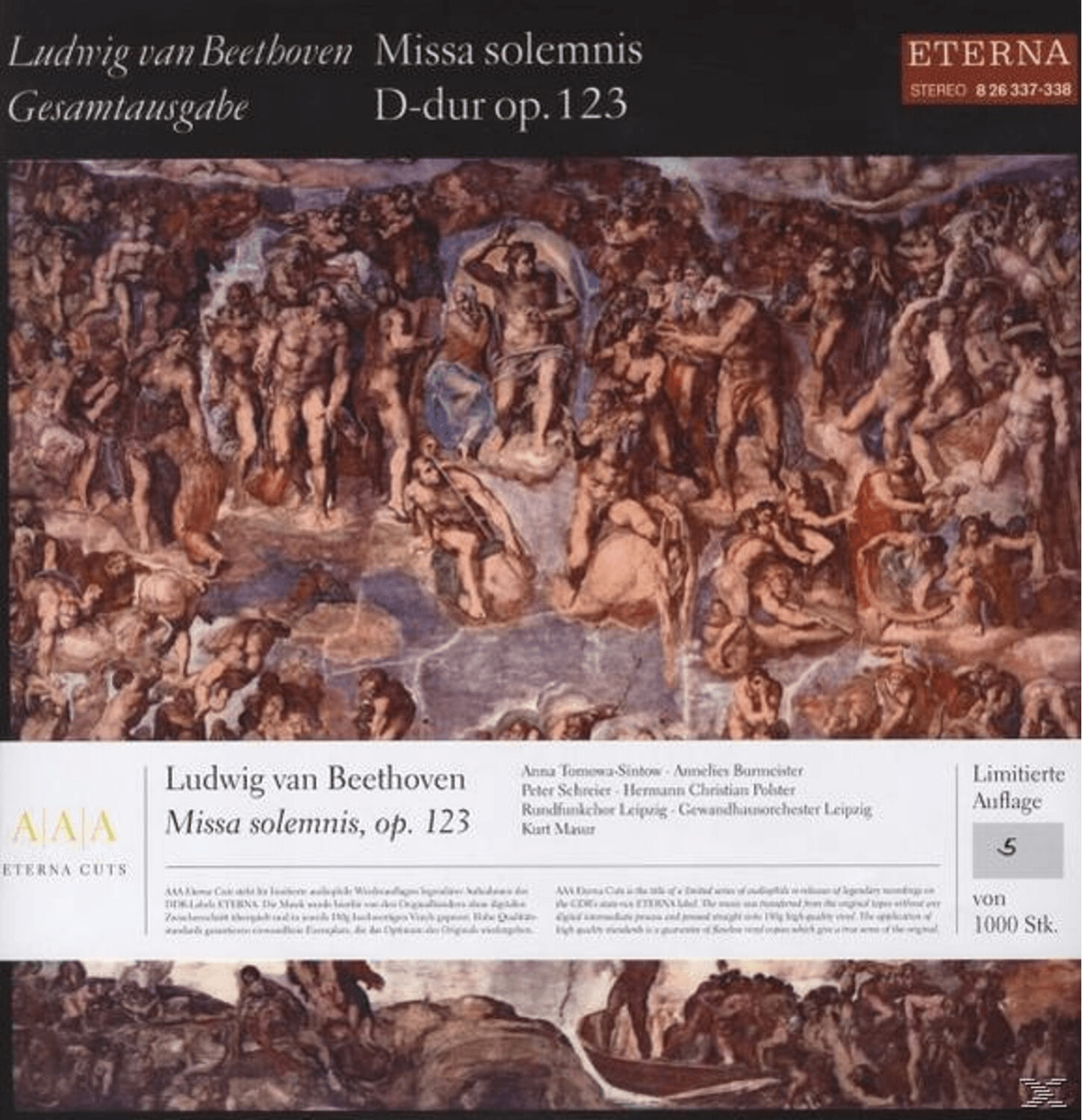 Schreier/Masur/GOL/+ - Missa Solemnis D-Dur Op.123 (Vinyl)