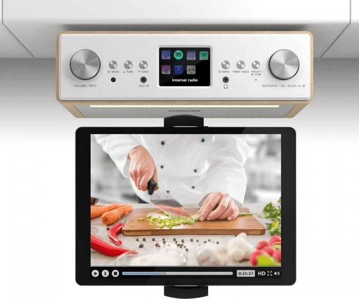 Auna Connect Soundchef beech incl. Tablet Mount
