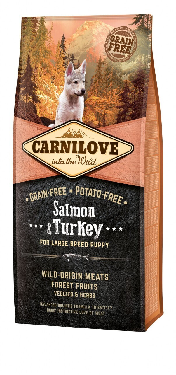 Carnilove Au saumon & dinde pour chiots de grandes races (12 kg)