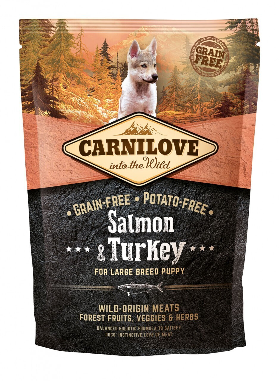 Carnilove Au saumon & dinde pour chiots de grandes races (1,5 kg)