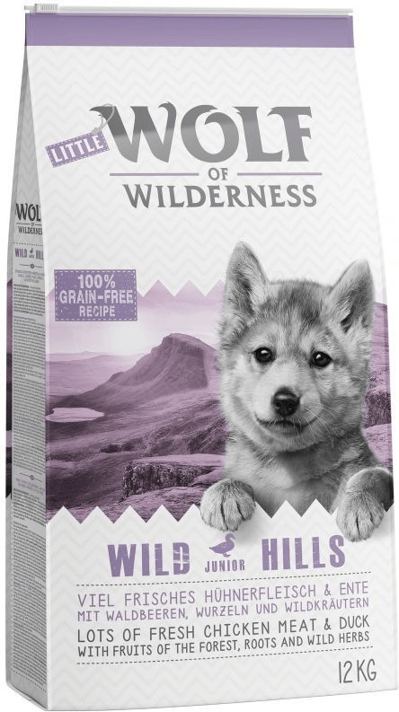 Wolf of Wilderness Junior Wild Hills Duck 12 kg