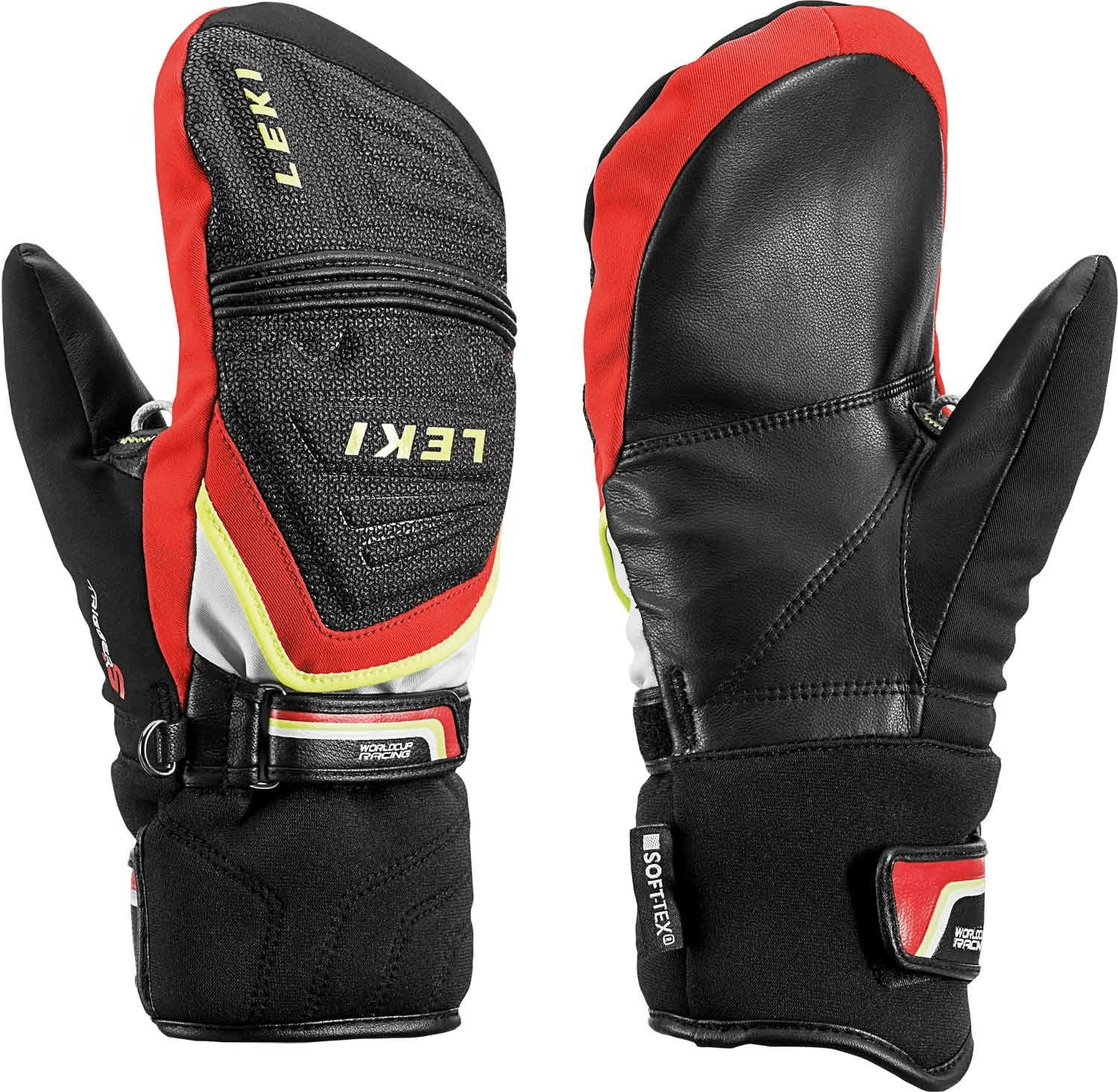 Leki Race Coach C-Tech S Junior Mitt black/red/yellow