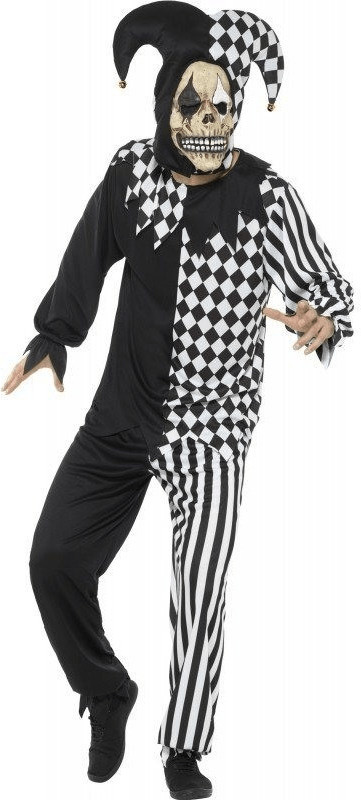 Smiffy's Déguisement homme jockey Jester noir/blanc taille L