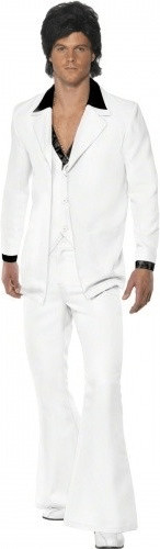 Smiffy's Costume blanc année 70 taille XL