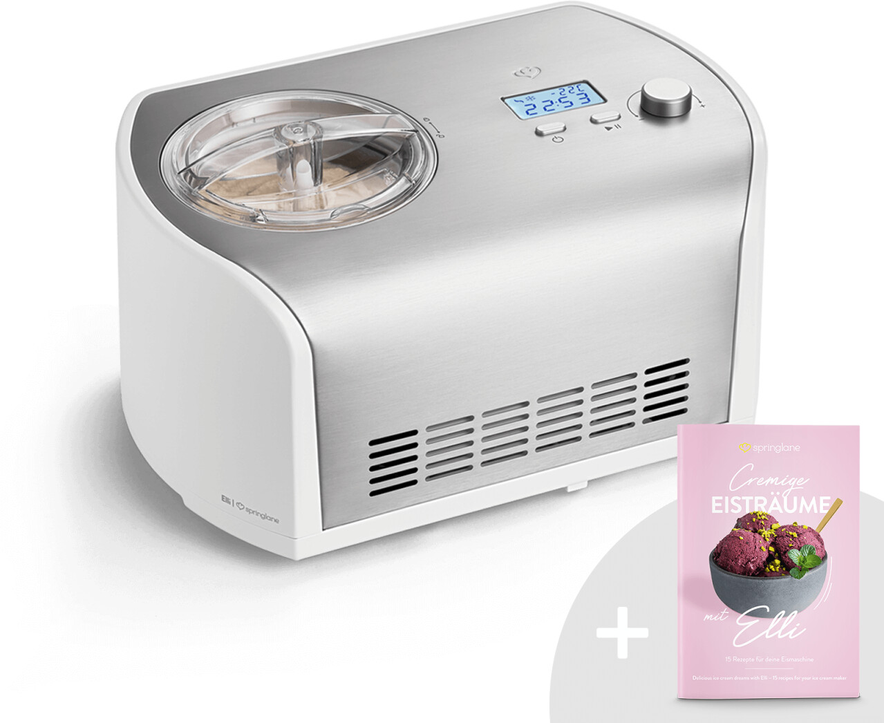 Springlane Ice machine with compressor Elli 1.2 l, 135 W including recipe booklet