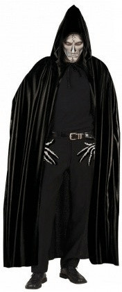 Widmann Black hooded cape for adults